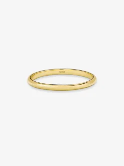 Alianza de boda de oro amarillo de 18K