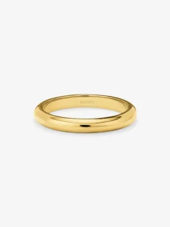 Alianza de boda de oro amarillo de 18K