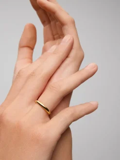Alianza de boda de oro amarillo de 18K