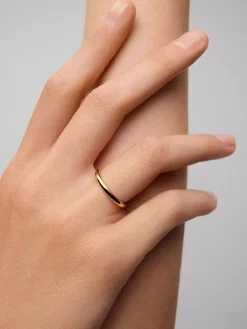 Alianza de boda de oro amarillo de 18K
