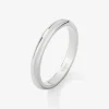Alianza de boda de oro blanco de 18K