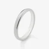 Alianza de boda de oro blanco de 18K