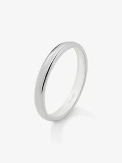 Alianza de boda de oro blanco de 18K
