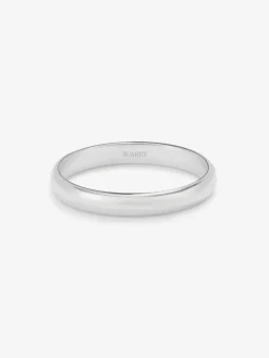 Alianza de boda de oro blanco de 18K