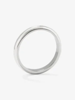 Alianza de boda de oro blanco de 18K