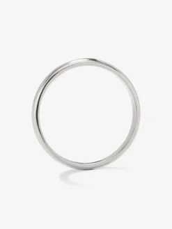 Alianza de boda de oro blanco de 18K