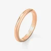 Alianza de boda de oro rosa de 18K