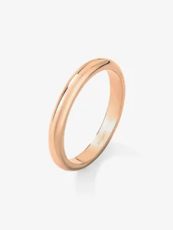 Alianza de boda de oro rosa de 18K