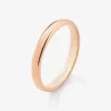 Alianza de boda de oro rosa de 18K