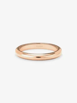 Alianza de boda de oro rosa de 18K