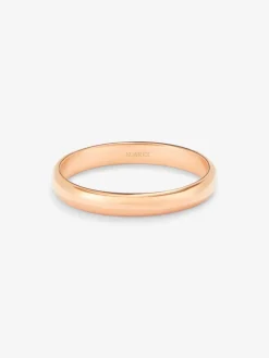 Alianza de boda de oro rosa de 18K