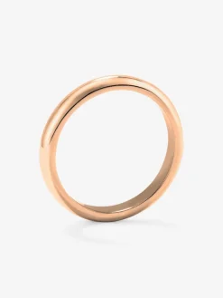 Alianza de boda de oro rosa de 18K