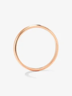 Alianza de boda de oro rosa de 18K
