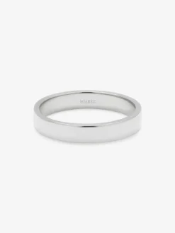 Alianza de oro blanco de 18K