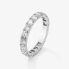 Alianza entera de oro blanco de 18K con 20 diamantes en talla brillante con un total de 2 cts