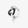 Anillo con nudo de plata 925 con espinelas