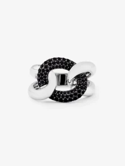 Anillo con nudo de plata 925 con espinelas