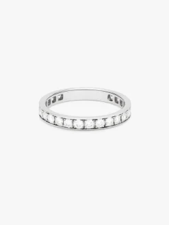 Anillo de compromiso de oro blanco con diamante