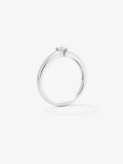 Anillo de Compromiso de Oro blanco con diamante