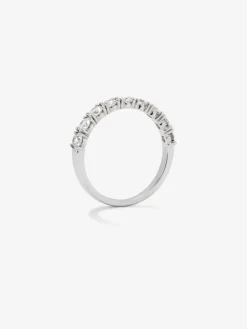 Anillo de compromiso de oro blanco de 18K con diamantes en talla brillante de 1,2 cts