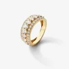 Anillo de oro amarillo de 18K con 22 diamantes en talla brillante con un total de 2,08 cts