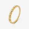 Anillo de oro amarillo de 18K con 13 diamantes en talla brillante con un total de 0,16 cts