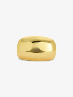 Anillo de oro amarillo de 18K con diamante en talla brillante de 0,04 cts