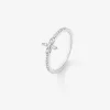 Anillo de oro blanco de 18K con 22 diamantes en talla brillante con un total de 0,14 cts