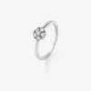 Anillo de oro blanco de 18K de diamantes en pavé