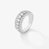 Anillo de oro blanco de 18K con 43 diamantes en talla brillante con un total de 1,97 cts