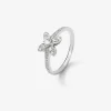 Anillo de oro blanco de 18K con 31 diamantes en talla brillante con un total de 0,34 cts