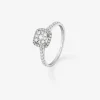 Anillo de oro blanco de 18K con 43 diamantes en talla brillante con un total de 0,31 cts