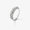 Anillo de oro blanco de 18K con 23 diamantes en talla brillante con un total de 1,64 cts