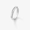 Anillo de oro blanco de 18K con 3 diamantes en talla brillante con un total de 0,09 cts