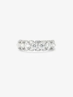 Anillo de oro blanco de 18K con 23 diamantes en talla brillante con un total de 1,64 cts