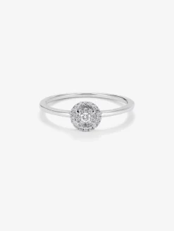 Anillo de oro blanco de 18kt con 29 diamantes 0,10 quilates