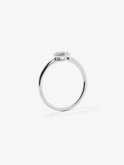 Anillo de oro blanco de 18kt con 29 diamantes 0,10 quilates