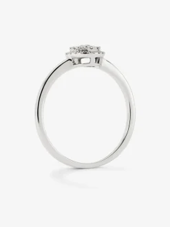 Anillo de oro blanco de 18K con 31 diamantes en talla brillante con un total de 0,19 cts
