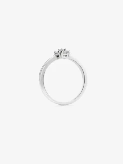 Anillo de oro blanco de 18K de diamantes en pavé