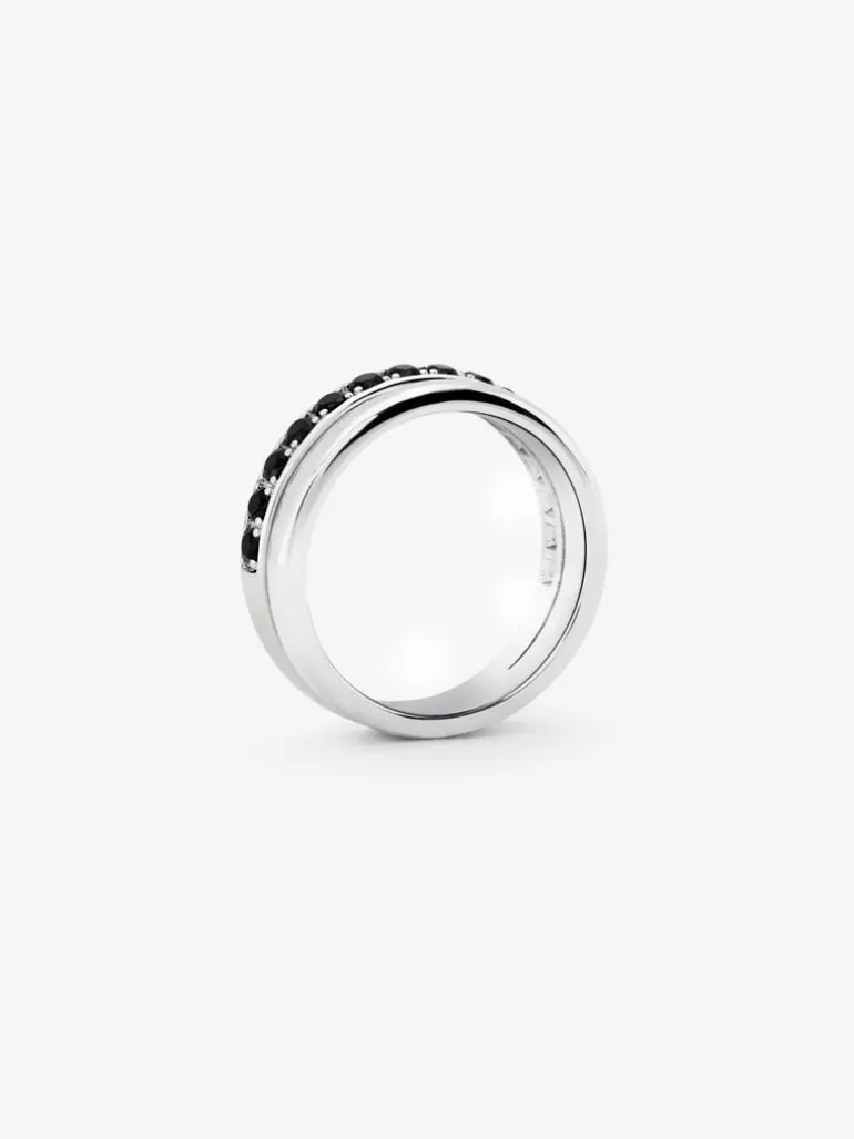 Anillo de plata 925 con 15 espinelas en talla brillante
