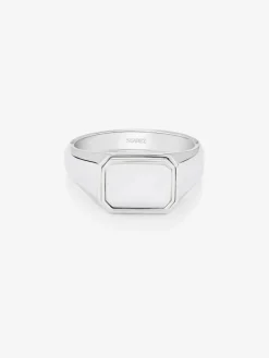 Anillo de sello mediano de plata 925