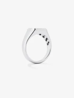 Anillo de sello mediano de plata 925