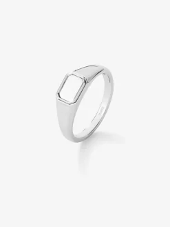 Anillo de sello peque&ntilde;o de plata 925