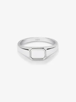 Anillo de sello peque&ntilde;o de plata 925