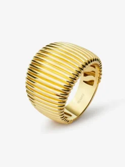 Anillo gallonado de oro amarillo de 18k