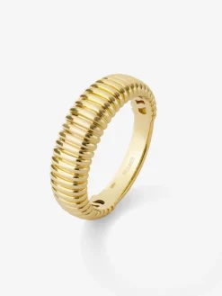 Anillo gallonado de oro amarillo de 18K