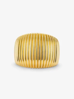 Anillo gallonado de oro amarillo de 18k
