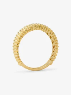 Anillo gallonado de oro amarillo de 18K