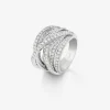Anillo multibrazo de oro blanco de 18K con 185 diamantes en talla brillante con un total de 2,67 cts