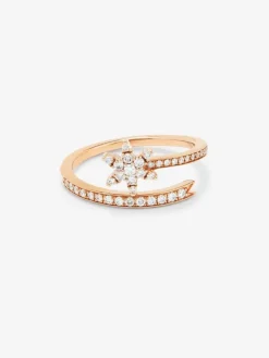 Anillo tú y yo de oro rosa de 18K con 41 diamantes en talla brillante con un total de 0,26 cts